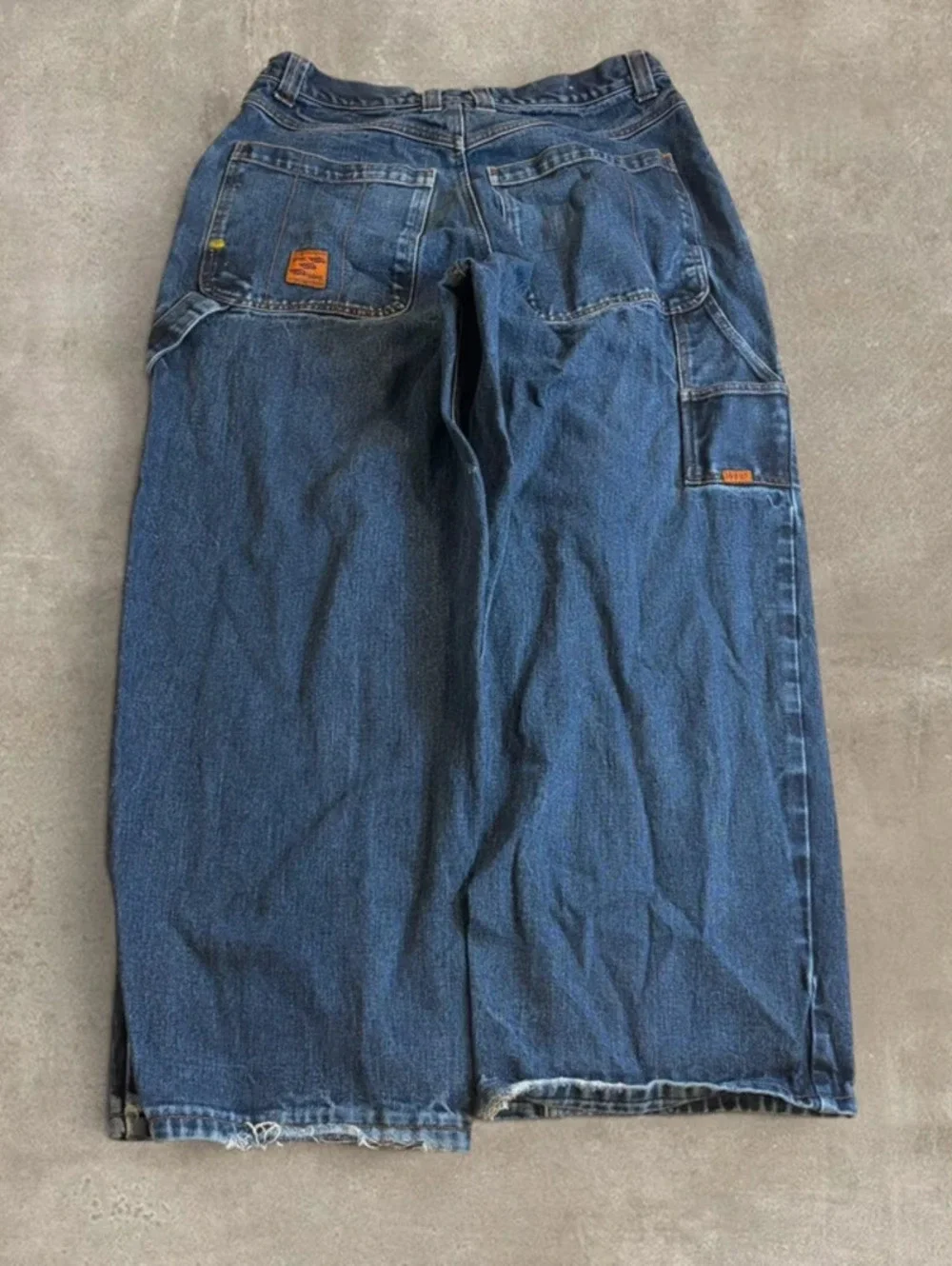 Vintage Headzup Super Baggy Jeans 36x33 Dark Wash Skater Wide Leg Y2K JNCO Style
